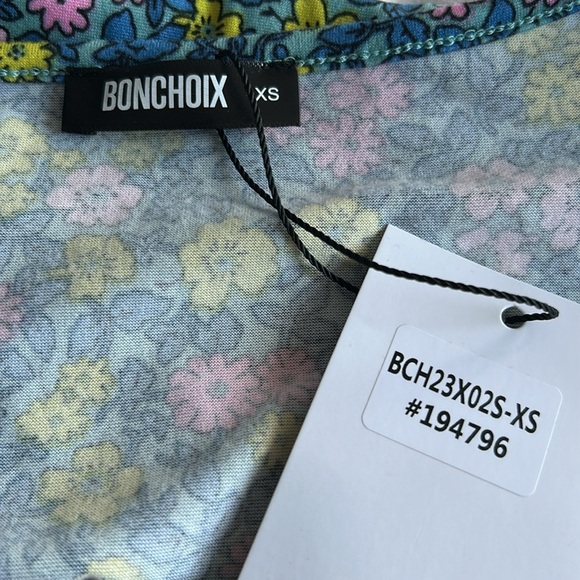 🌻4/$20 BONCHOIX Ruched Side Drawstring Slim Fitted Top Size XS New With Tag - Picture 7 of 10